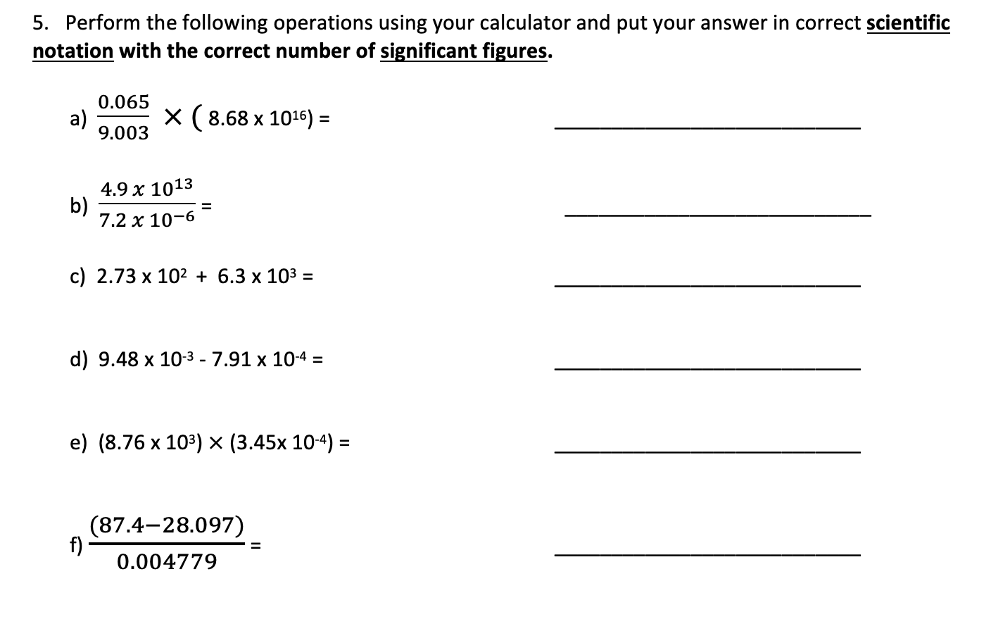 Solved 5. Perform the following operations using your | Chegg.com