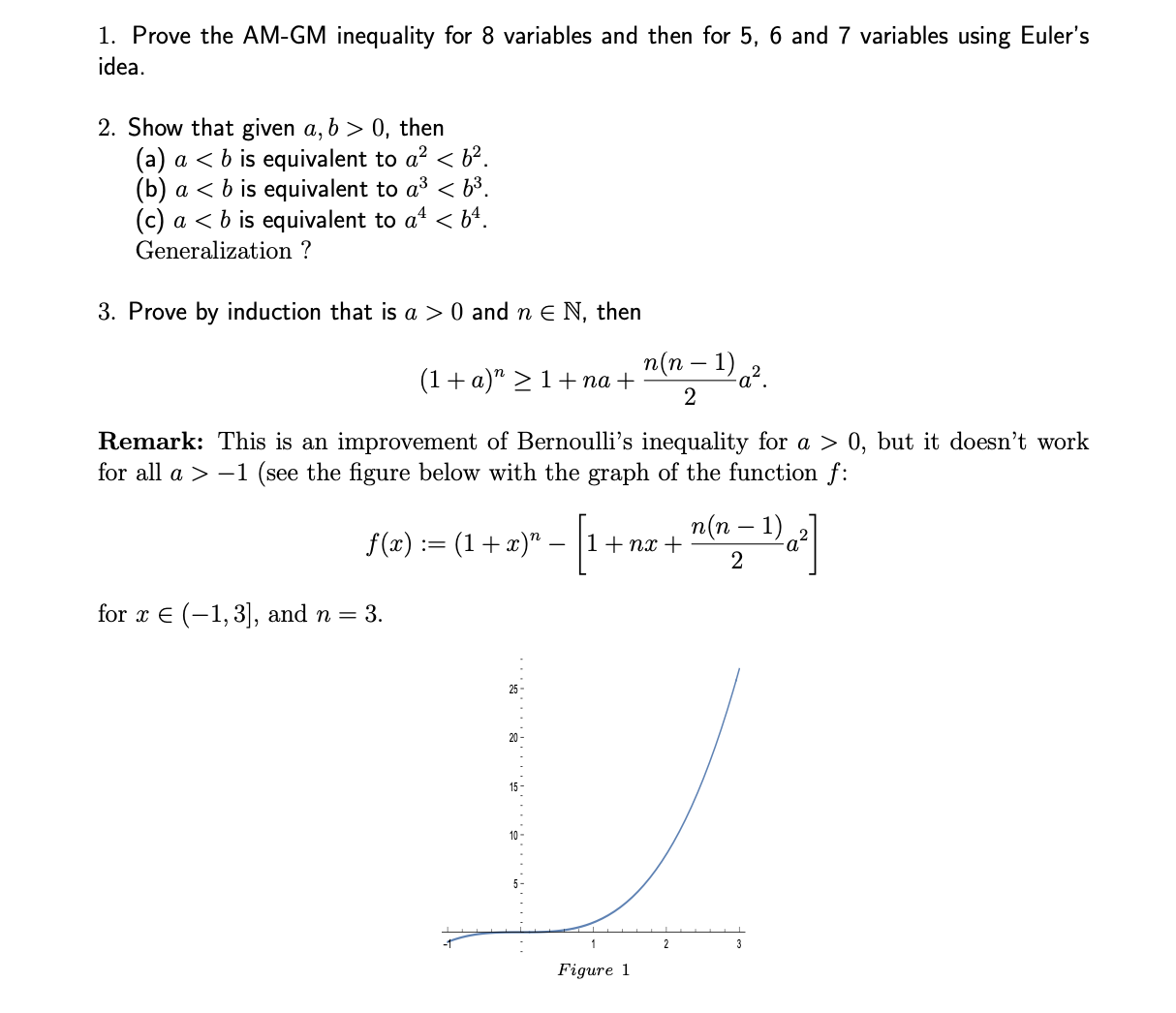 Solved 1. Prove the AM-GM inequality for 8 variables and | Chegg.com