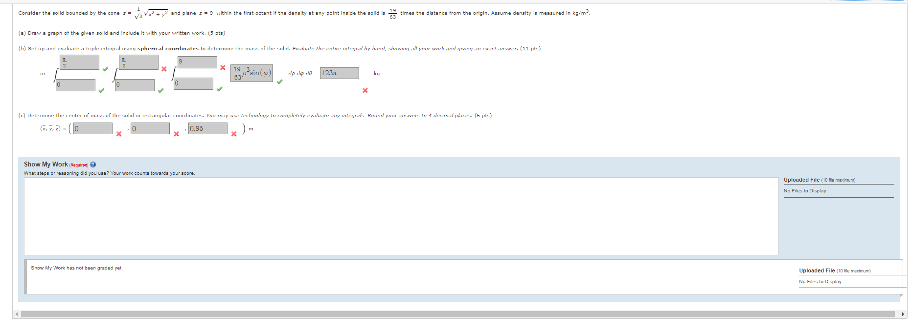 Solved (a) ﻿Draw a graph of the given solid and include it | Chegg.com