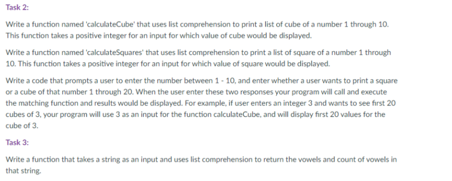 Solved Task 1: Consider Following Two Lists: | Chegg.com