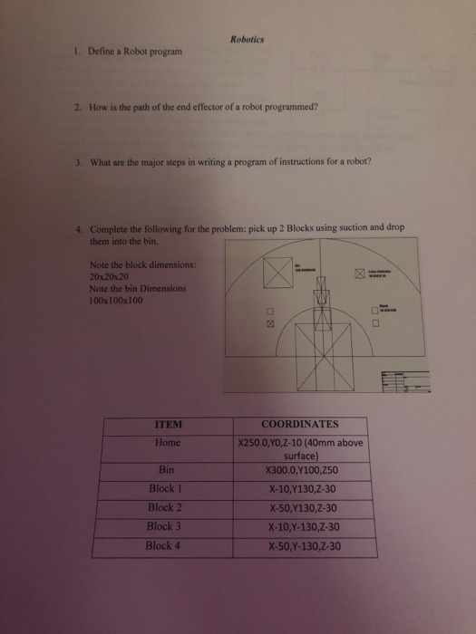 Solved Robotics 1. Define a Robot program 2. How is the path | Chegg.com