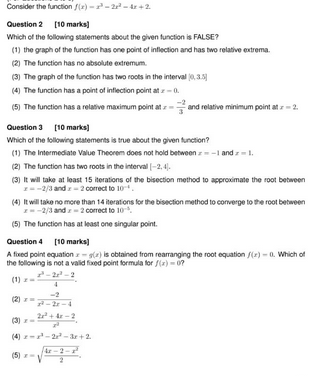 Solved Consider the function(x)-2-2-4r +2. Question 2 [10 | Chegg.com
