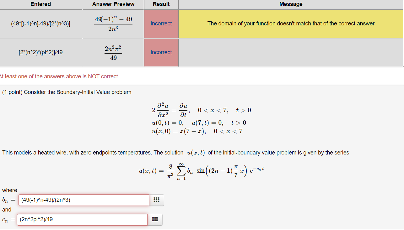 Solved 1 point consider the boundary initial value chegg