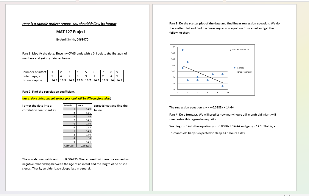 Solved Here is a sample project report. You should follow | Chegg.com