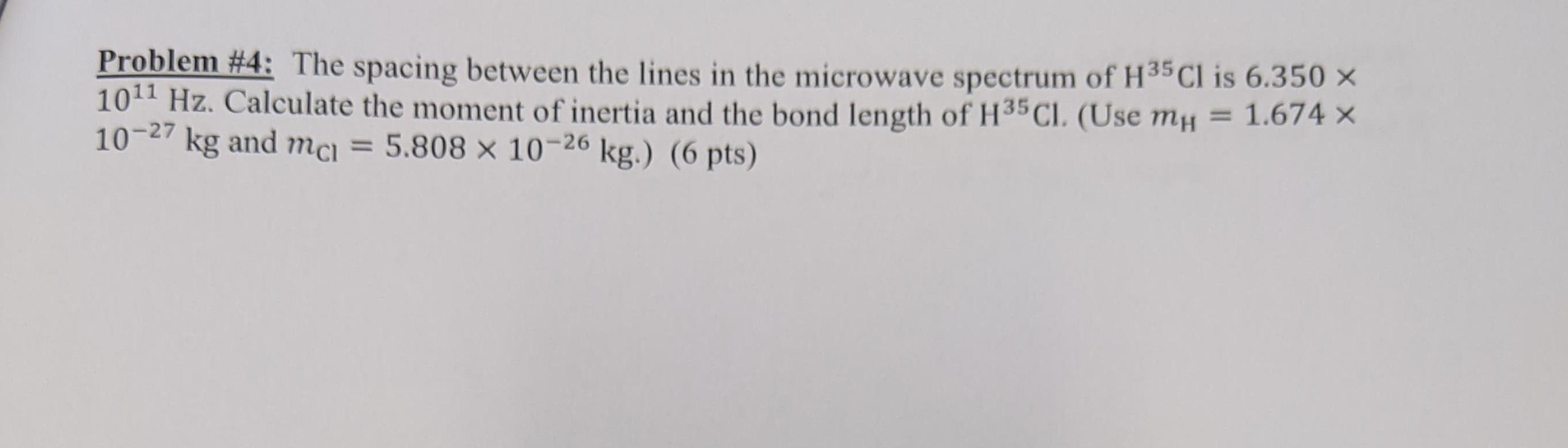 Solved Problem 4 The spacing between the lines in the