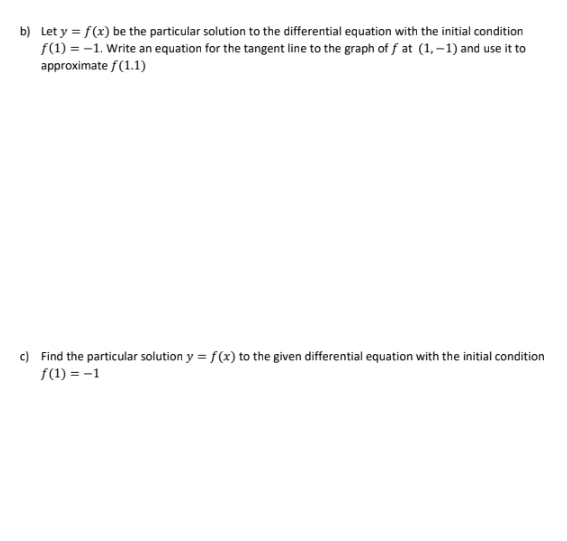 Solved 1. Consider the differential equation =- a) On the | Chegg.com