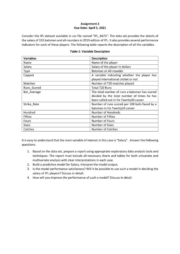 Consider the IPL dataset available in csv file named | Chegg.com