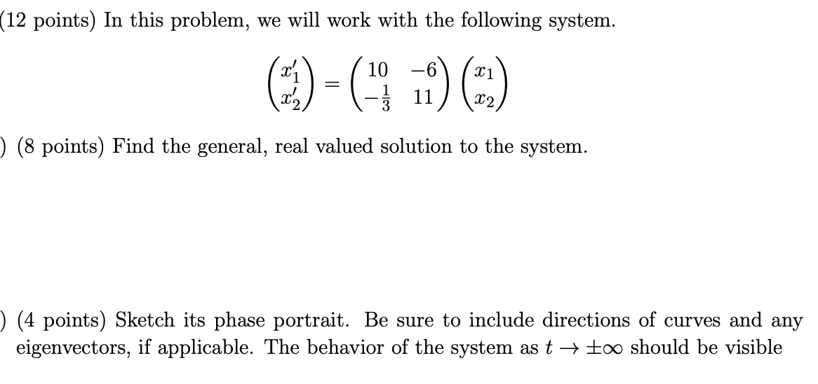 Solved (12 points) In this problem, we will work with the | Chegg.com