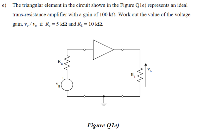 Solved The triangular element in the circuit shown in the | Chegg.com