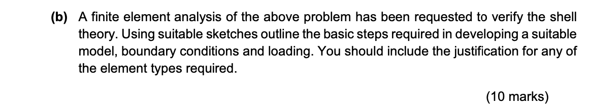 (b) A Finite Element Analysis Of The Above Problem | Chegg.com