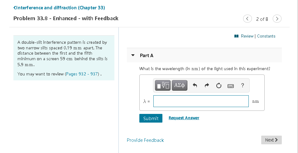 Solved (Interference and diffraction (Chapter 33) Problem | Chegg.com