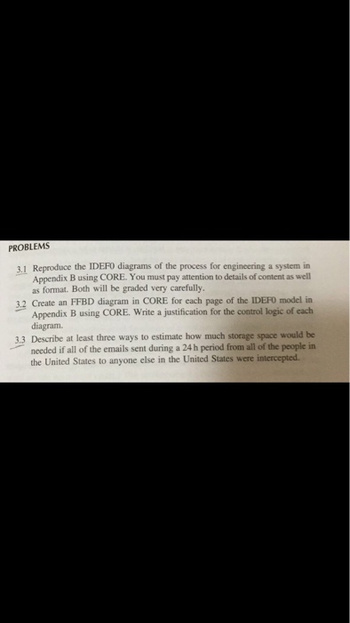 PROBLEMS 3.1 Reproduce the IDEFO diagrams of the | Chegg.com