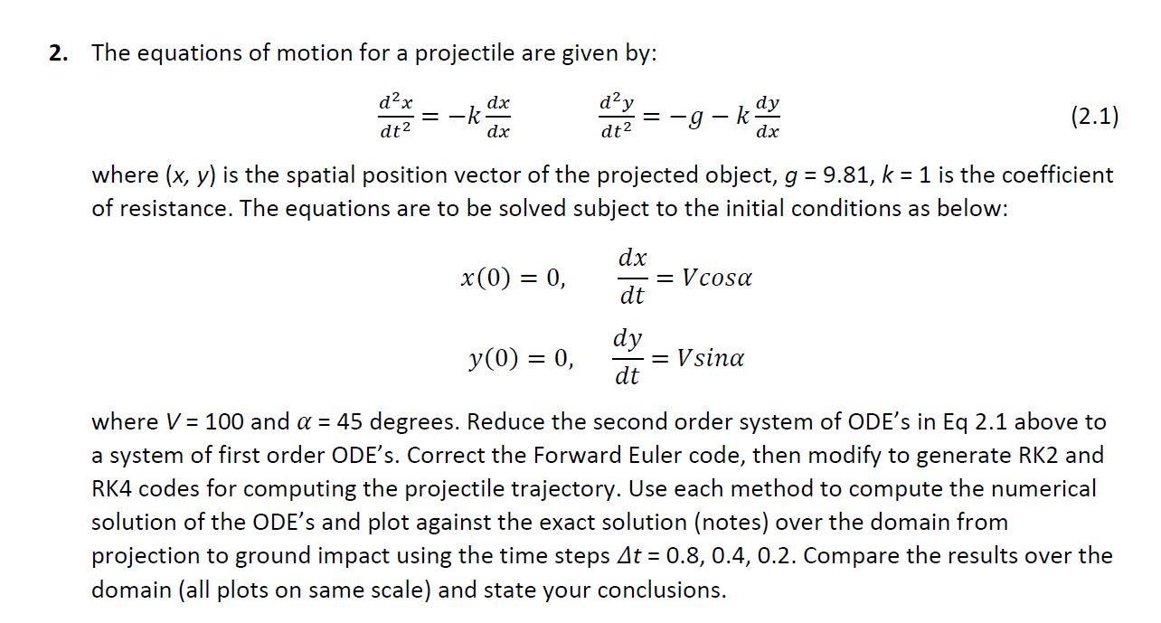 Solved Instead of dx/dx its dx/dt and instead of dy/dx its | Chegg.com