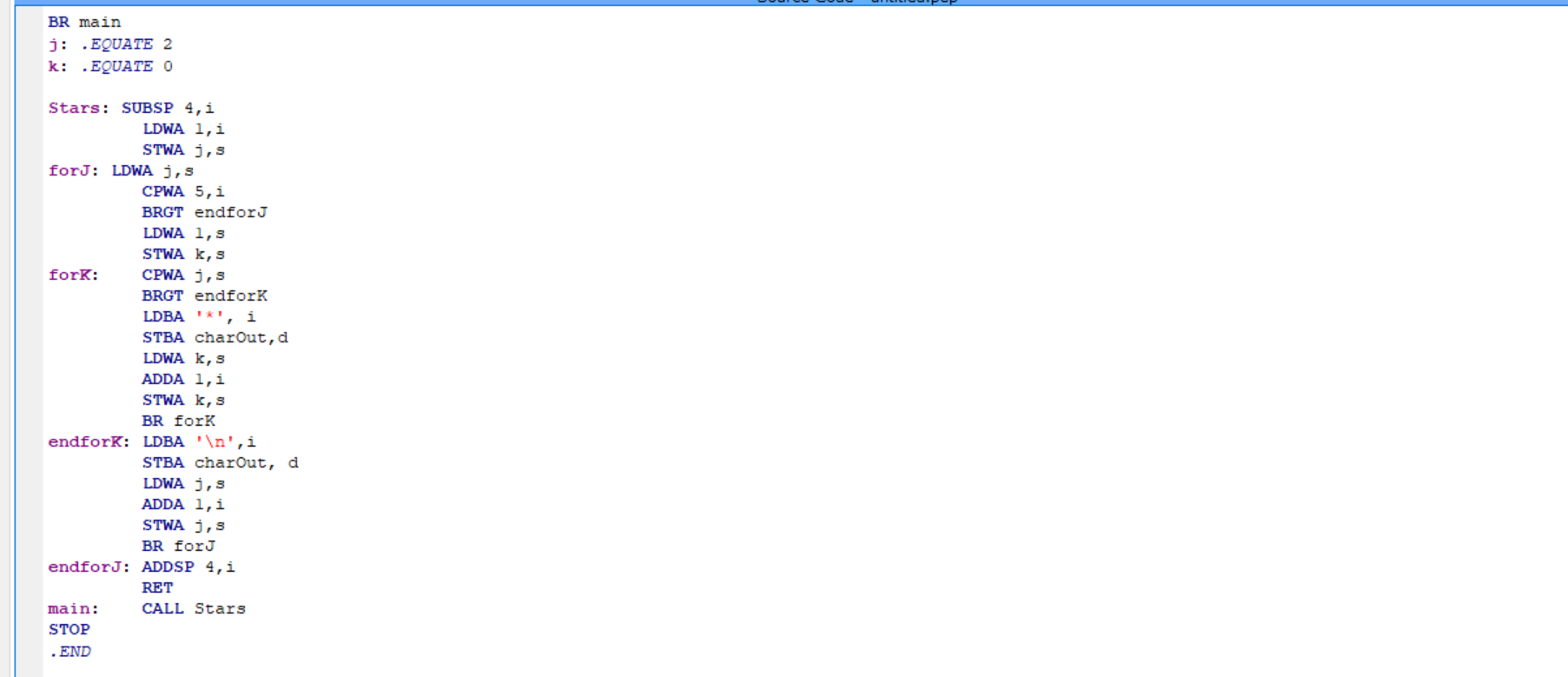 Solved The following code is written in the pep/9 | Chegg.com