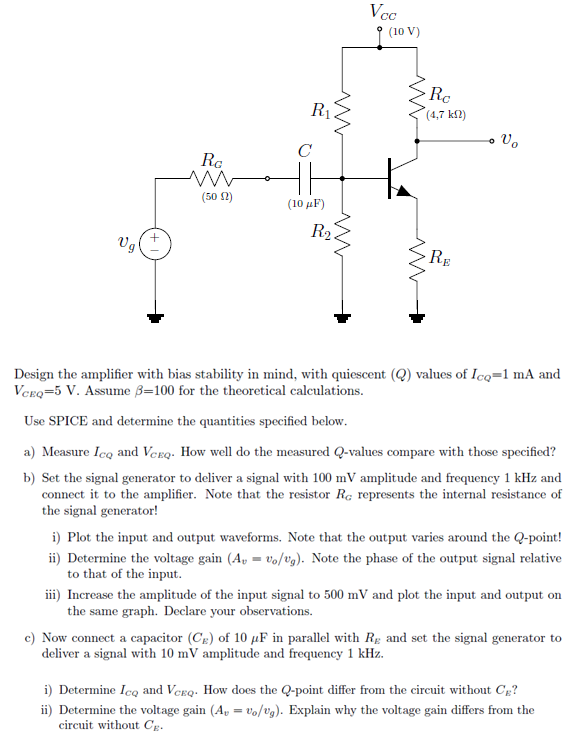 Voc Q 10v Rc R1 4 7 K22 V S Rg 502 10 4f W Chegg Com