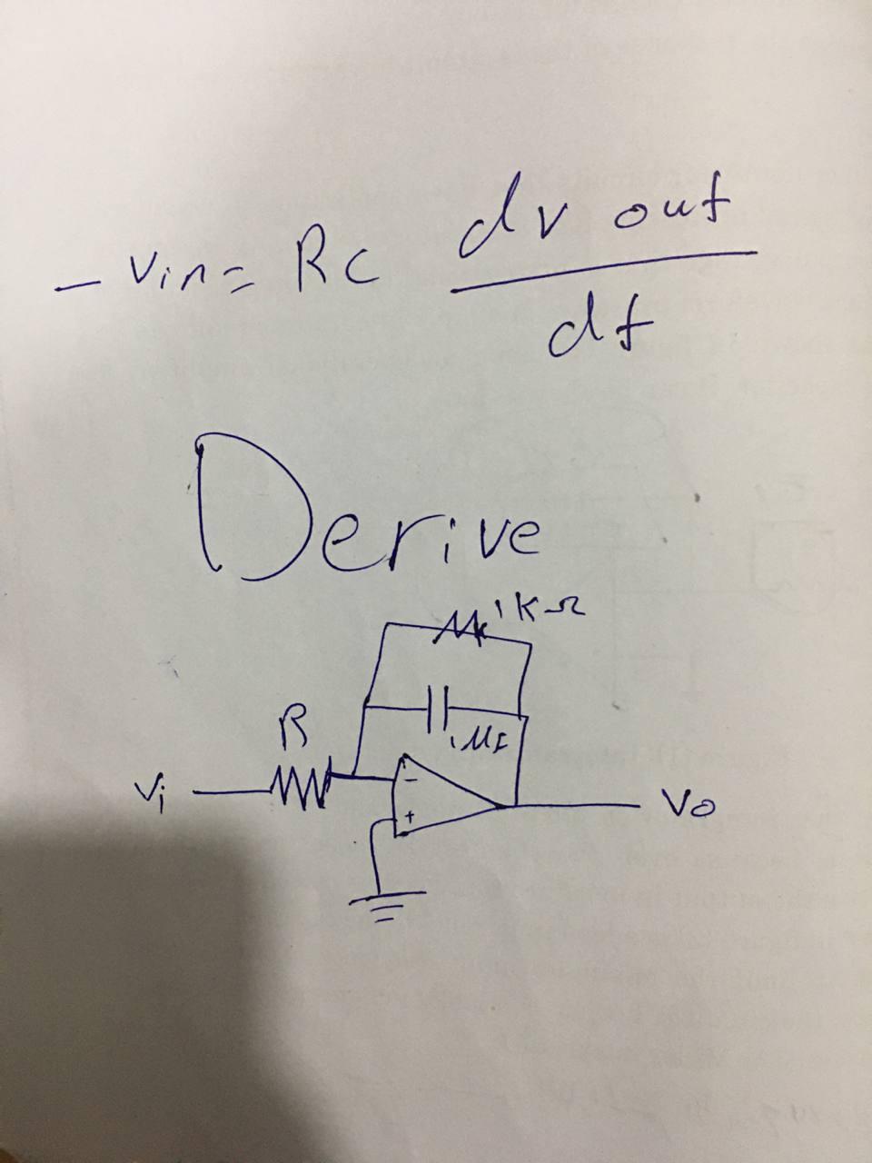 Solved Vina Rc Dvout Dt Derive Ika B Mit Vi Vo Chegg Com