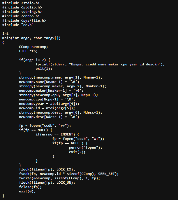 Solved typedef struct CComp CComp; enum \{ Nname =32, | Chegg.com