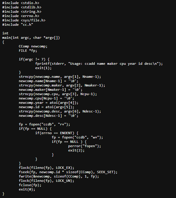 Solved Typedef Struct CComp CComp; Enum \{ Nname =32, | Chegg.com