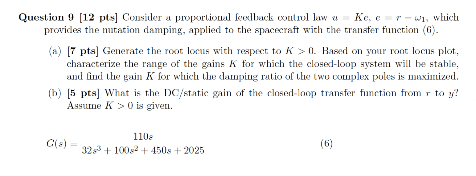 e Question 9 [12 pts] Consider a proportional | Chegg.com