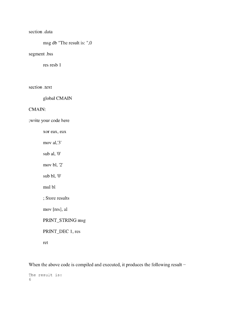 Verify the sample codes in "The INC, DEC ... | Chegg.com