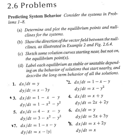 Solved Predicting System Behavior Consider the systems in | Chegg.com