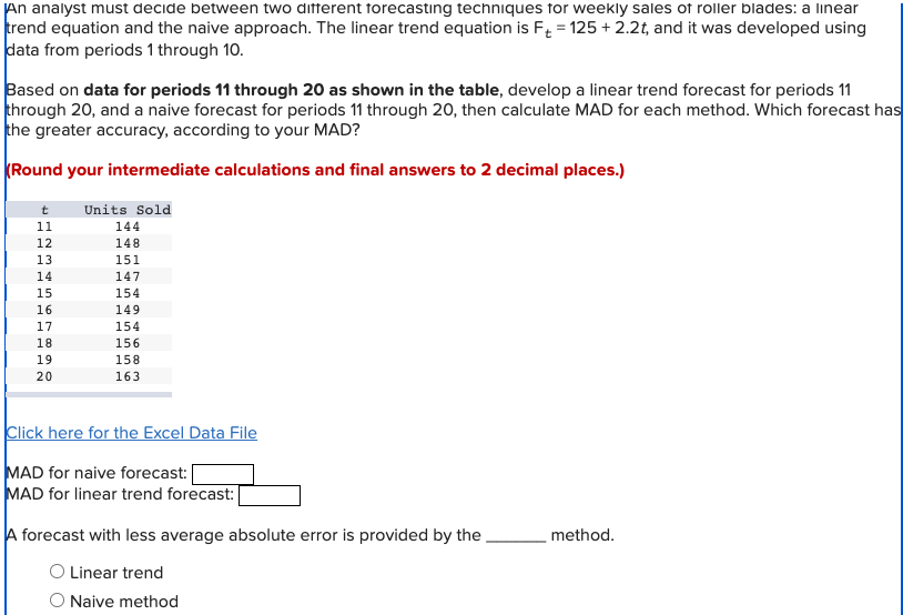 Solved An analyst must decide between two ditterent | Chegg.com