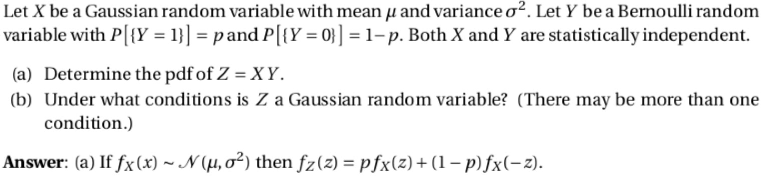 Solved Let X be a Gaussian random variable with mean u and | Chegg.com
