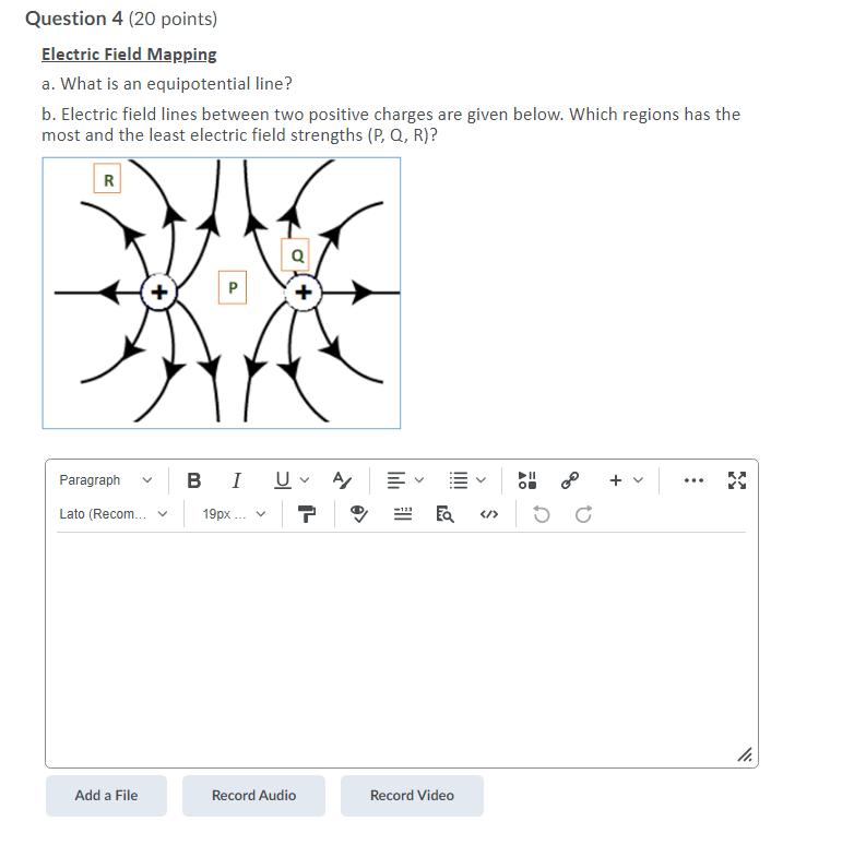 Solved Question 4 (20 points) Electric Field Mapping a. What | Chegg.com
