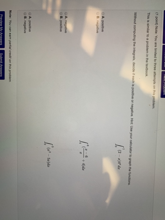 Solved (1 point) Note: You are limited to three attempts on | Chegg.com