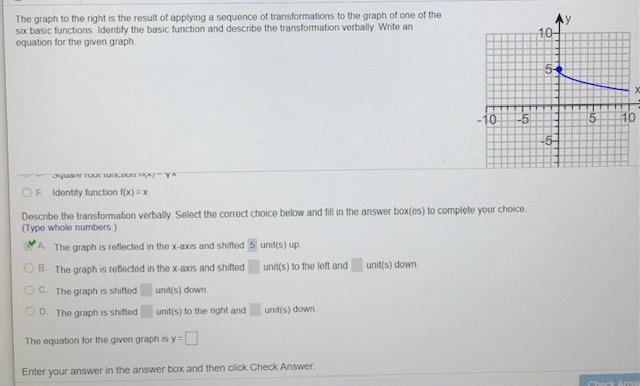 Solved The graph to the night is the result of applying a | Chegg.com