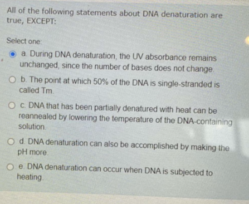 Solved All of the following statements about DNA | Chegg.com