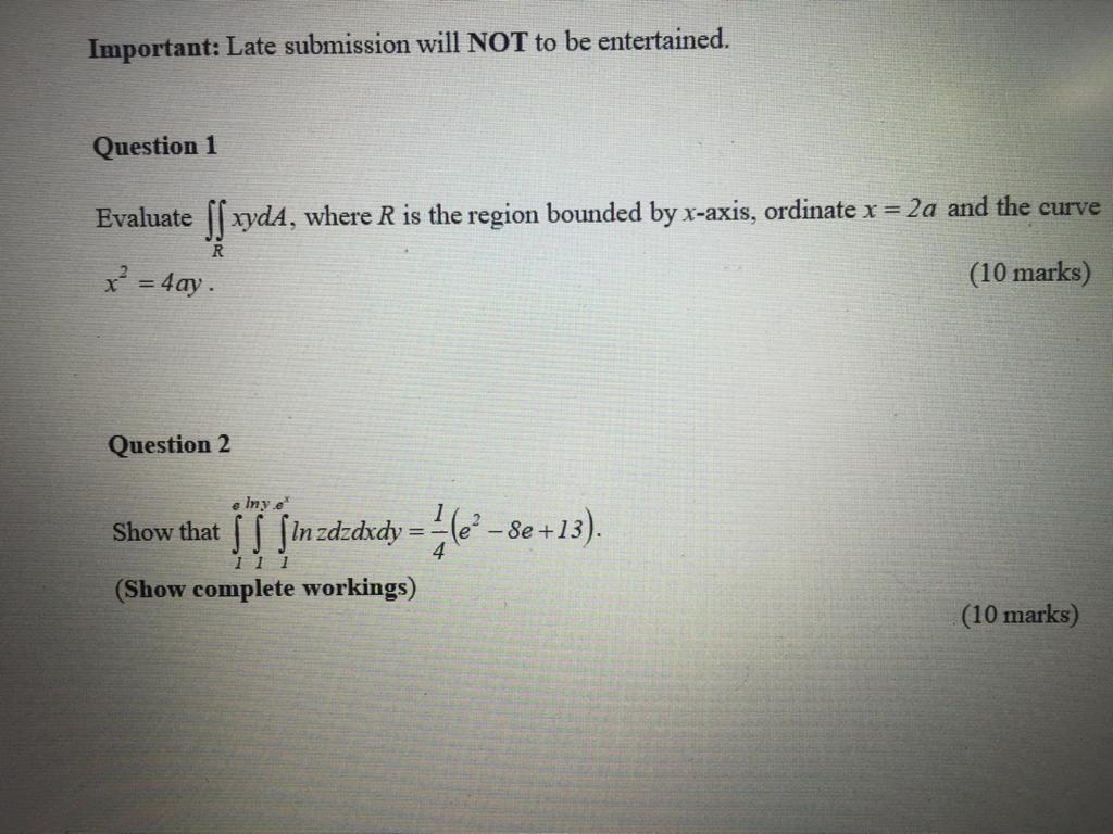 Solved Important Late Submission Will NOT To Be Chegg