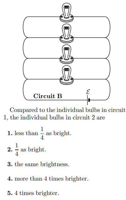 Solved Four Identical Light Bulbs Are Connected Ci- Ther In | Chegg.com