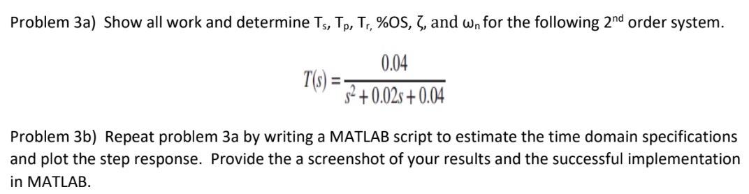 Solved Problem 3a) Show all work and determine | Chegg.com