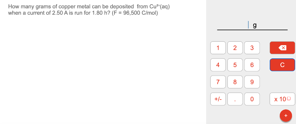 Solved How many grams of copper metal can be deposited from | Chegg.com