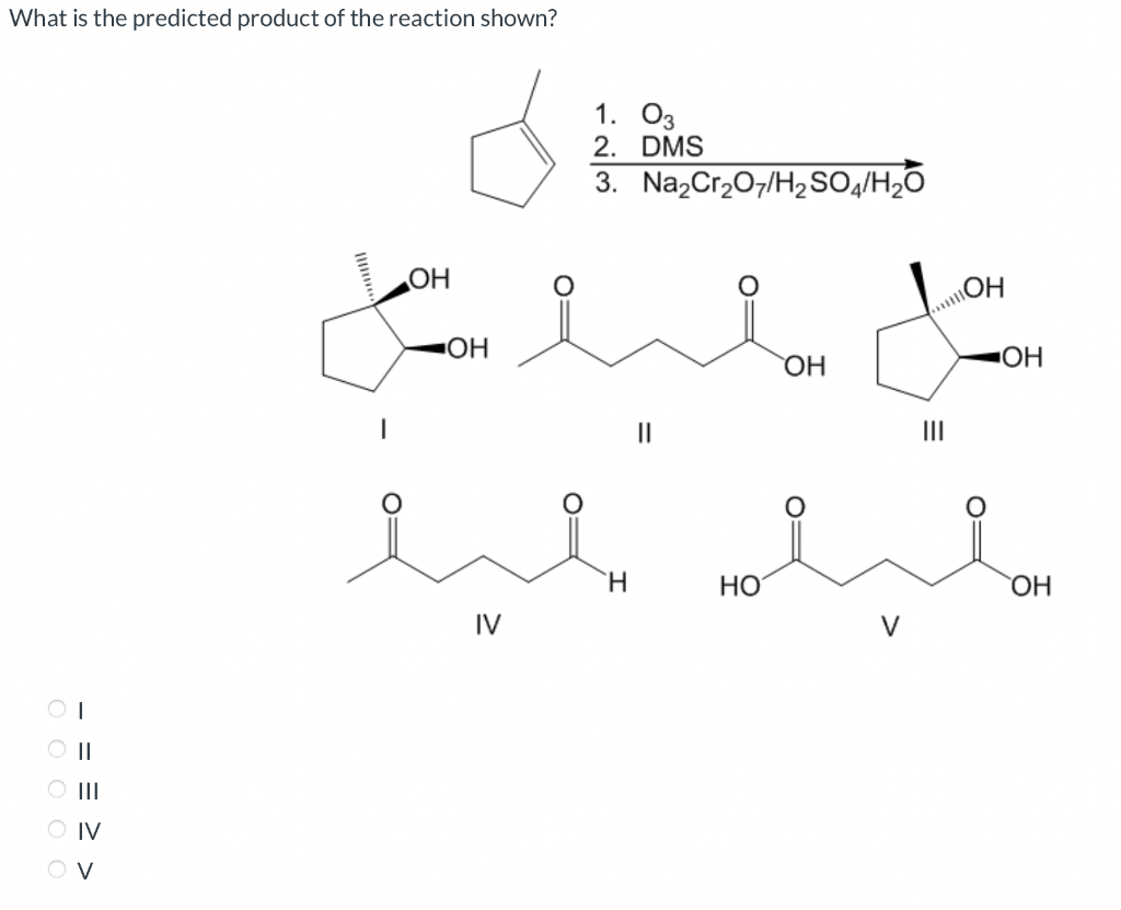 Solved What is the predicted product of the reaction shown? | Chegg.com