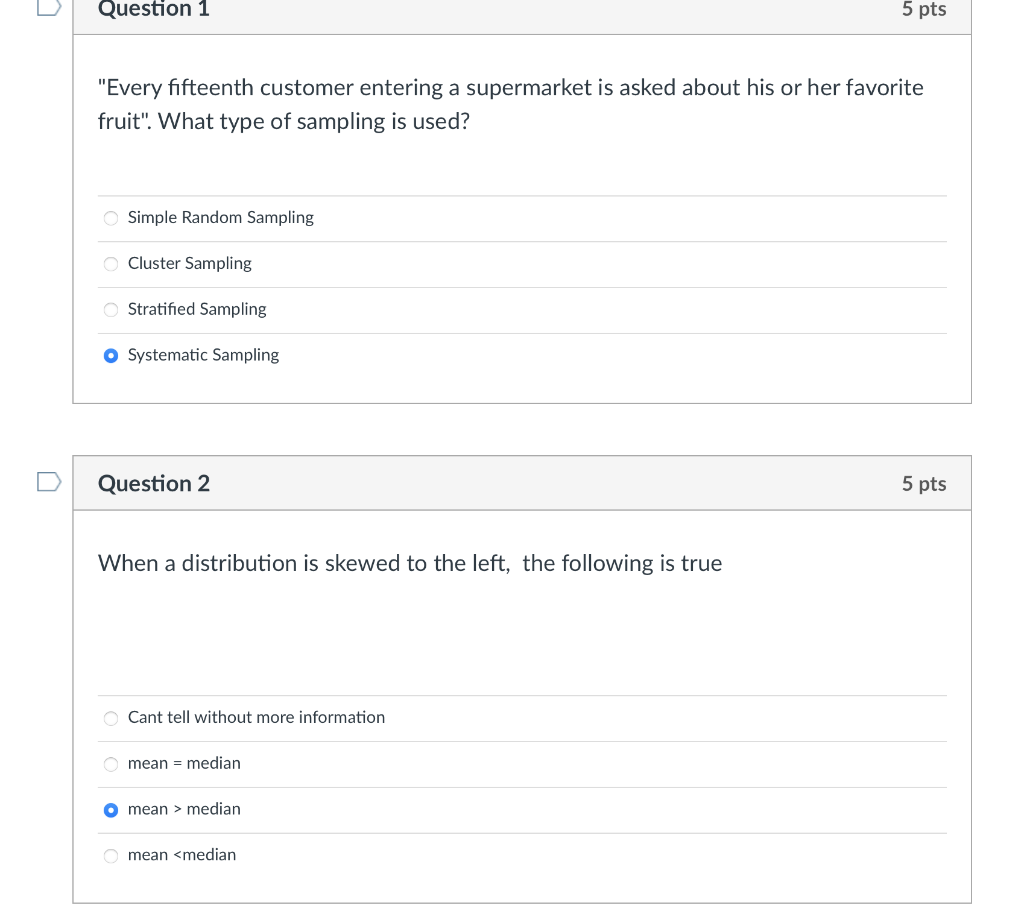 Solved L Question 1 5 pts "Every fifteenth customer entering | Chegg.com