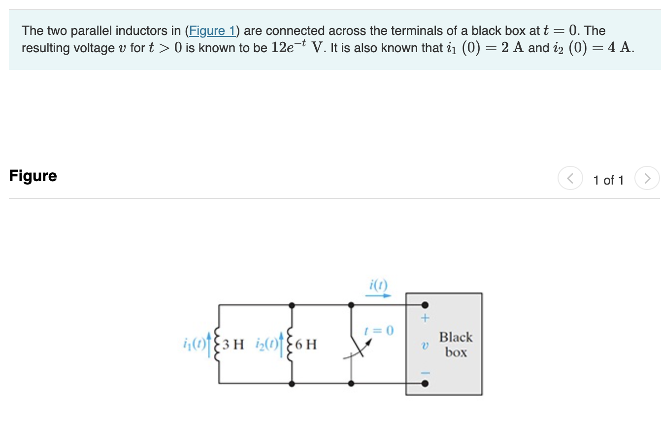 Solved The two parallel inductors in are connected across