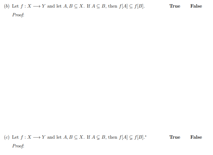 Solved 4 21 Pts In Each Case Circle True If The Statement Chegg Com