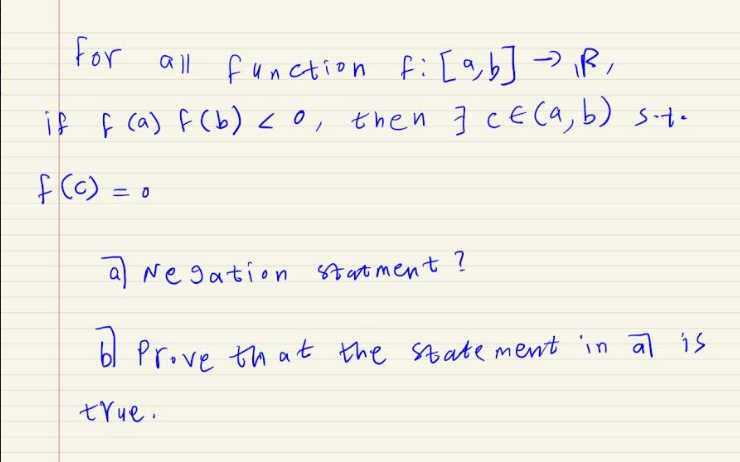 Solved For All Function F:[a,b]→R, If F(a)f(b)