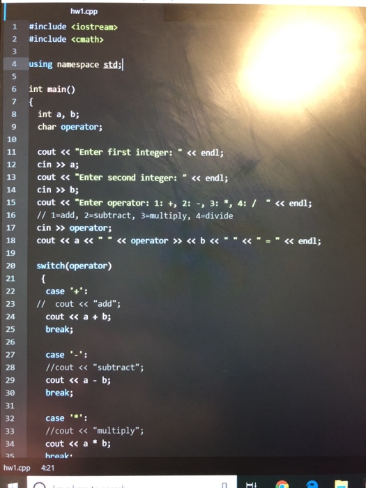 Solved hw1.app 1 #include 2 #include«math» 4 using | Chegg.com