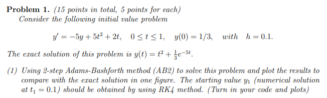 Solved Problem 1. (15 points in total, 5 points for each) | Chegg.com