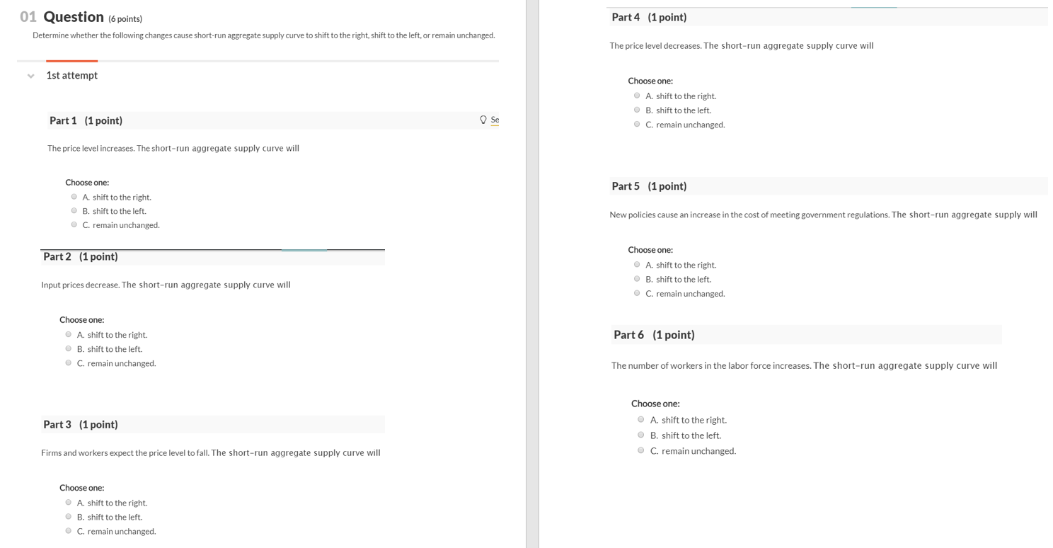 Solved Part 4 (1 point) 01 Question (6 points) Determine | Chegg.com