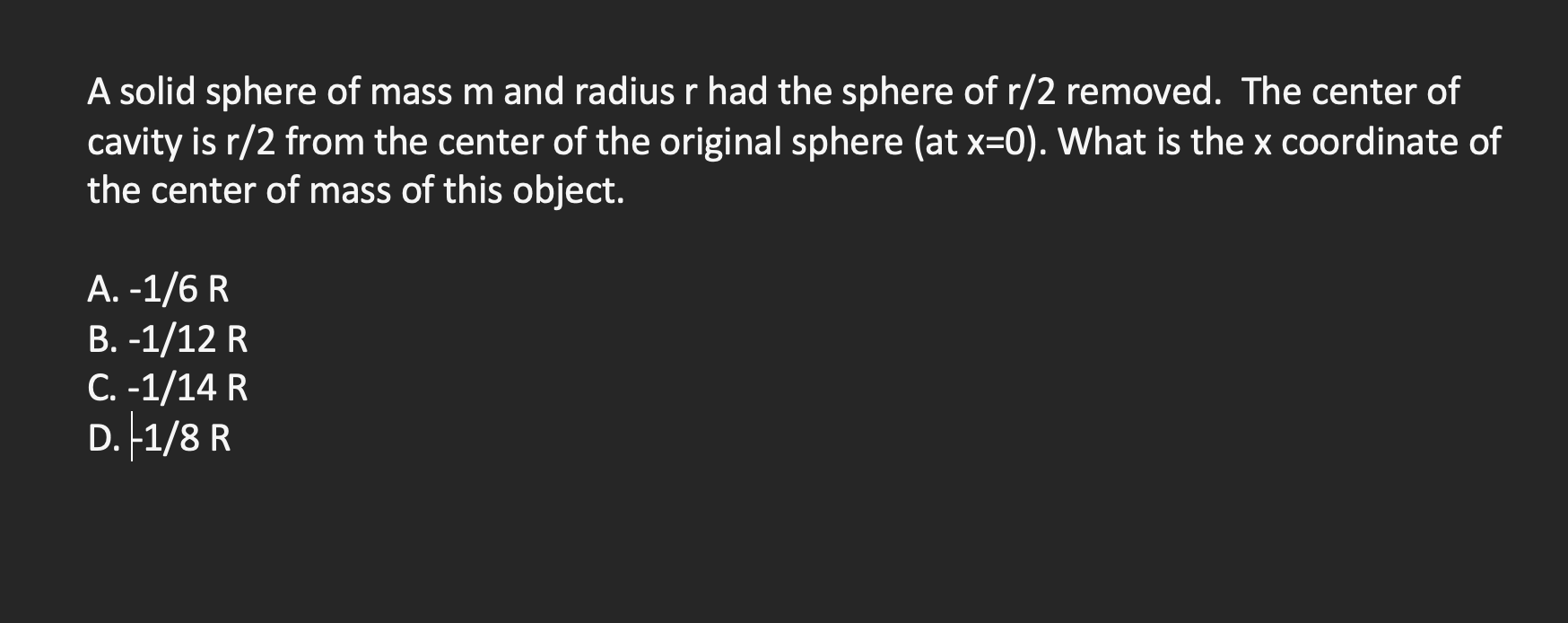 Solved A solid sphere of mass m and radius r had the sphere | Chegg.com