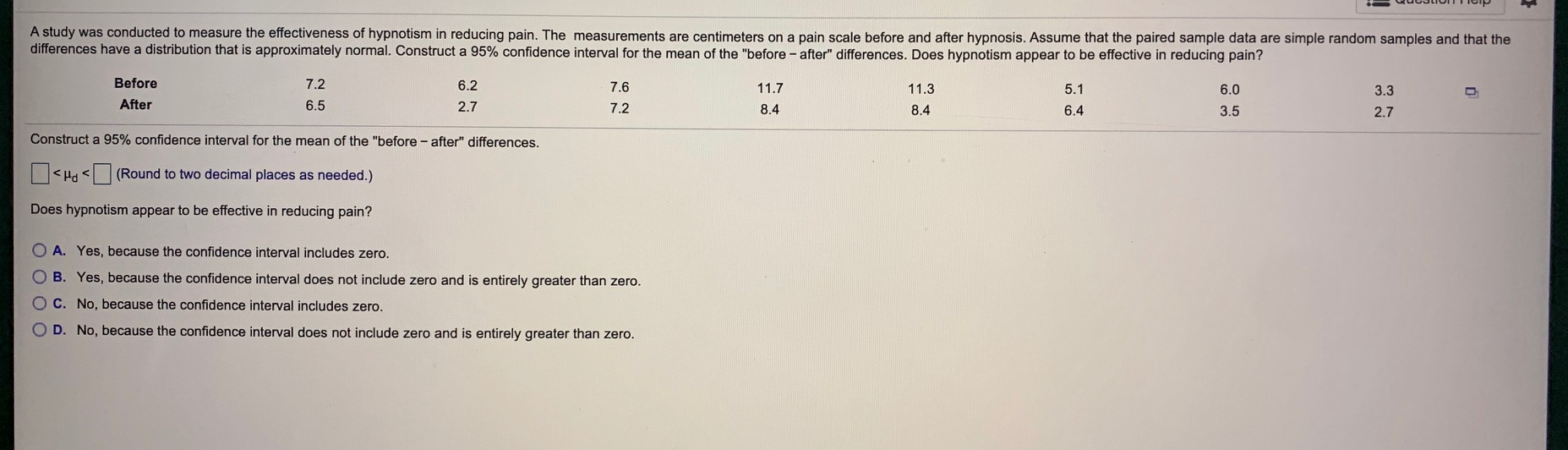 Solved A study was conducted to measure the effectiveness of | Chegg.com