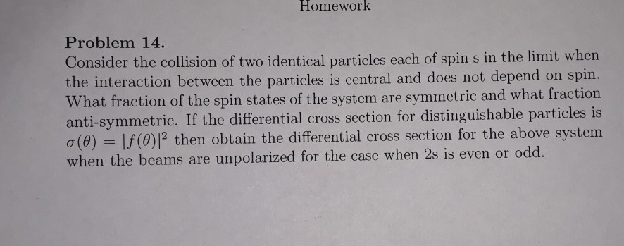 Solved Homework Problem 14. Consider the collision of two | Chegg.com