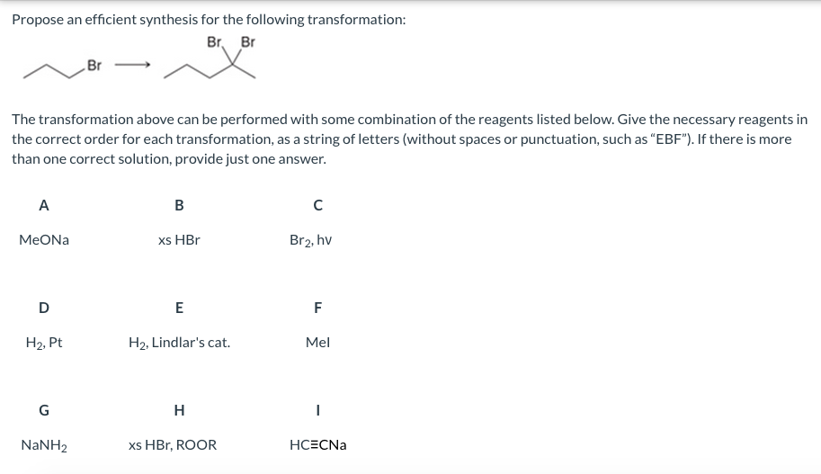 Solved Propose an efficient synthesis for the following | Chegg.com