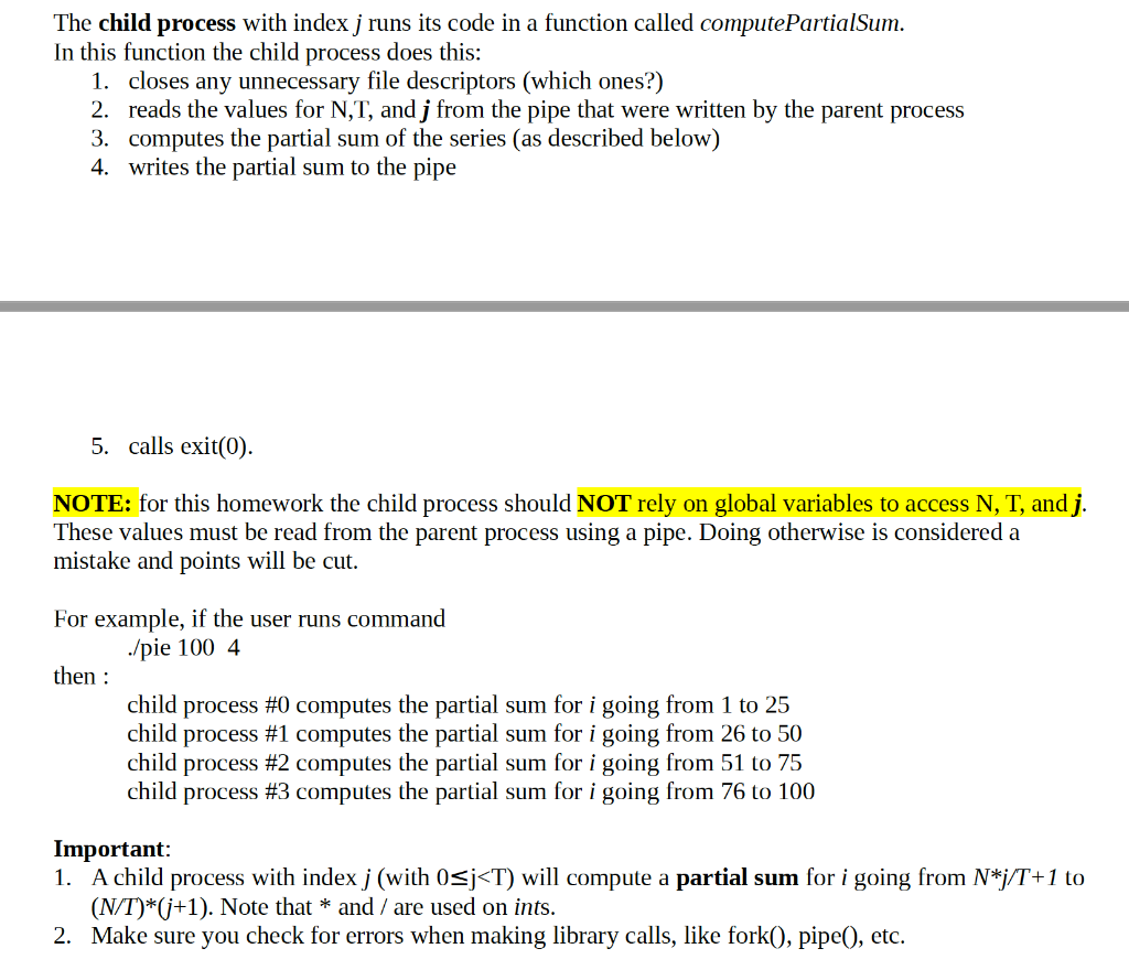 Write a parallel program pie.c in C or C++