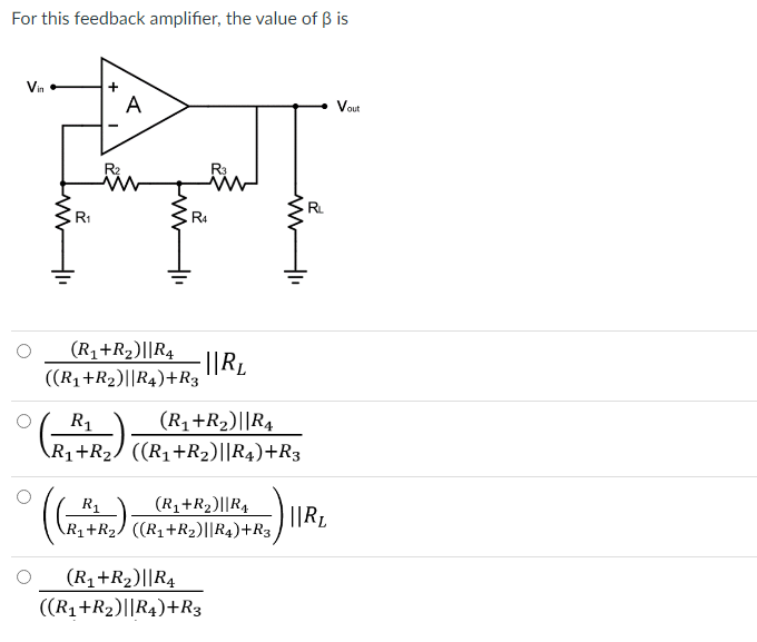 solved-for-this-feedback-amplifier-the-value-of-is-chegg