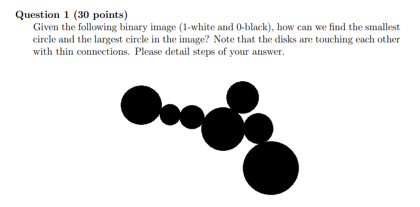 Solved Question 1 (30 points) Given the following binary | Chegg.com
